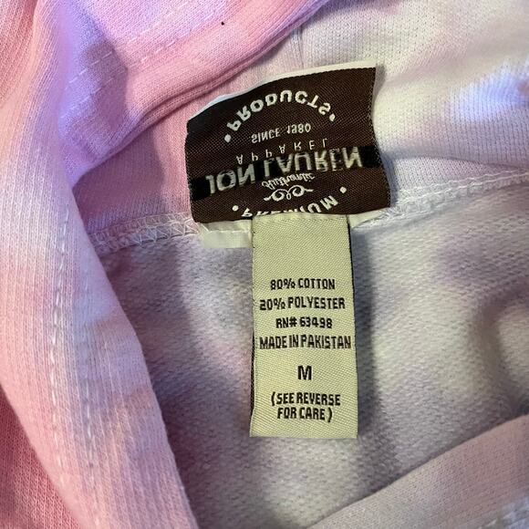 John Lauren Girls Tie Dye Hoodie in Pink/Multi Size Medium - Picture 11 of 12